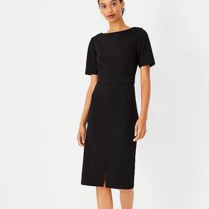 Ann Taylor navy Sheath Midi Dress